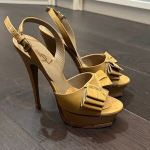 Yves Saint Laurent Mustard Platform Heels